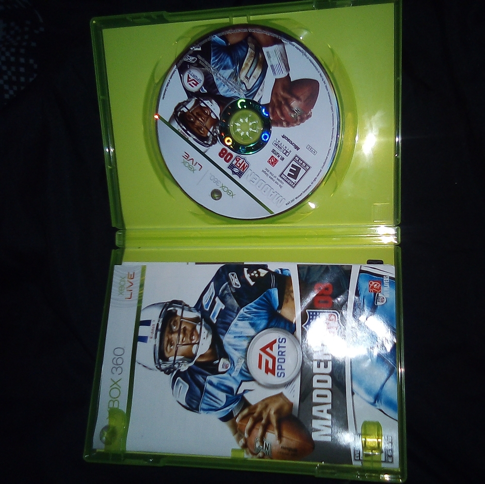Madden 08 Xbox 360 football video game Microsoft